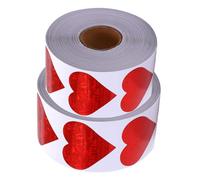 PEPLAYTAL 2 Rolls Red Heart Envelope Seal Stickers Self-Adhesive Love Labels for Valentine S Day Wedding Anniversary Crafts Packaging