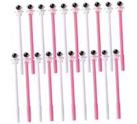 PEPLAYTAL 20Pcs Astronaut Gel Pens for Students Smooth Black Ink Spaceman Pens in Pink White Creative Cartoon Stationery for School Writing and