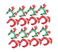PEPLAYTAL 20Pcs Christmas Inflatable Balloon Headbands Party Favors Hair Hoops Xmas Photo Props Comfortable Lightweight Decorative Hairbands for Holiday Celebration
