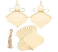 PEPLAYTAL 20pcs DIY Light Bulb Wooden Slices Blank Wood for Painting and Crafts Sturdy Natural Wood Cutouts for Party Wedding and Christmas Decorations