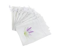 PEPLAYTAL 20pcs Lavender Sachet Bags Mini Embroidered Cotton Muslin Pouches with Drawstring for Jewelry Storage Wedding Favors Aromatic and Closet Use Portable