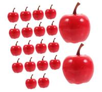 PEPLAYTAL 20pcs Mini Artificial Red Simulation Fruit Models Lifelike Faux Decorative Ornaments for Home Party Photography Props Early Childhood Teaching Tools Kitchen Table Centerpieces