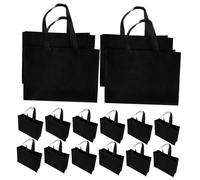 PEPLAYTAL 20Pcs Non Woven Fabric Grocery Bags Reusable Shopping Tote with Sturdy Handles and Reinforced Bottom Tear Resistant Lightweight Carriers for Supermarket Birthday Party and Daily