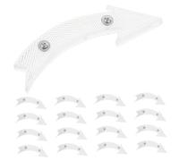 PEPLAYTAL 20pcs Professional Bike Reflectors White Warning Reflective Signs Reflectors for Mountain Bicycle Spokes Night Safety Decoration