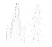PEPLAYTAL 25pcs Acrylic Mini Easel Stands Compact Display Holders for Coins Plates Photos Multi-functional Sturdy Card Stands for Home Office Wedding Party