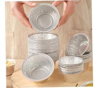 PEPLAYTAL 25pcs Aluminum Foil Egg Tart Molds Baking Trays for Cupcakes Muffins Pies Quick Heat Conductivity Kitchen Cake Moulds for Home Bakery and Cake Shops