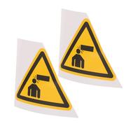 PEPLAYTAL 2pcs Adhesive Warning Signs for Head Collision Prevention Safety Decals with Easy to Apply Caution Stickers for Low Ceiling and Hazardous Work Areas