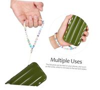 PEPLAYTAL 2Pcs Beaded Phone Lanyard Polymer Clay Lightweight Wrist Strap with Love Letter Charm for Phone Case Decoration and Keychain Accessory