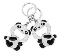 PEPLAYTAL 2PCS Creative Cartoon Panda Keychains with Bottle Opener Cute Animal Key Holder and Chic Key Decoration for Men and Women Stylish Black and White Pendant Gift