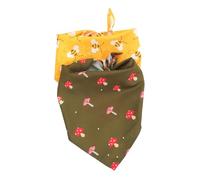 PEPLAYTAL 2pcs Dog Triangular Bandana Soft Polyester Pet Scarf with Bee Mushroom Prints for Small Dogs Cats Puppy Birthday Party Accessory Outdoor Visibility