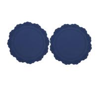 PEPLAYTAL 2pcs Embossed Silicone Place Mats Heat Resistant Non-slip Table Mats for Kitchen Dining Table Protection and Stylish Surface Guard
