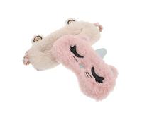 PEPLAYTAL 2pcs Eye Masks Soft Breathable Sleeping Creative White Cat Design Comfortable Eye Blindfolds for Relaxation Napping for Students Travel
