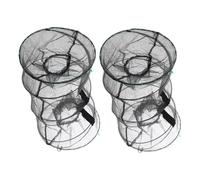 PEPLAYTAL 2pcs Foldable Fishing Trap Net for Shrimp Crab Crawfish and Fish Durable Nylon Minnow Bait Cage Portable Aquaculture and Outdoor Use Efficient Crawfish Capture Tool