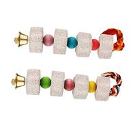 PEPLAYTAL 2Pcs Hamster Teeth Grinding Stones Small Pet Chewing Natural Molar Playthings for Squirrels Chinchillas and Rabbits Safe Teeth Beak Grinding Mineral Critters Choice Random Color
