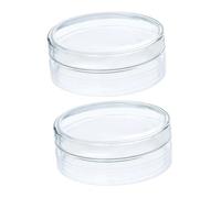 PEPLAYTAL 2pcs High Borosilicate Glass Petri Dishes Scientific Cell Culture Boxes for Laboratory and Educational Use Transparent Laboratory Culture Plates