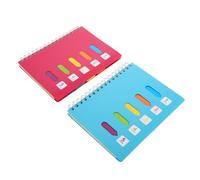 PEPLAYTAL 2pcs Lightweight Spiral Writing Notepads Portable Planner Books for Office Students Teachers Daily Schedule Diary Notebooks with Thickened PP Cover Blue Rose Red