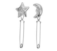 PEPLAYTAL 2pcs Long Grip Stainless Steel Tea Leaf Filter Herbal Infuser with Star Moon Design Strainer for Loose Leaf Brewing Compatible with Teapots and Cups