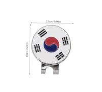 PEPLAYTAL 2pcs Metal Golf Marker Hat Clip Silver Round Ball Marker Magnetic Golf Accessories for Gloves Caps Stylish Ball