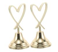PEPLAYTAL 2pcs Metal Heart-Shaped Table Number Holders Mini Card Clip Stands for Weddings Valentine S Day Restaurant Table Signs Memo Photo Display Accessories