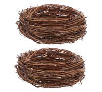 PEPLAYTAL 2pcs Natural Grapevine Wreath Handwoven Twig Garland for DIY Crafts Party Decorations Wedding Christmas Holiday Door Vase Wall Hanging Decor