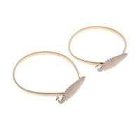 PEPLAYTAL 2pcs Peacock Design Metal Curtain Tiebacks Adjustable Spring Buckles Elegant Home Drapery Holdbacks for Living Bedroom Window Decor