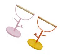 PEPLAYTAL 2Pcs Practical Parrot Stand with Stable Base Versatile Bird Perch for Indoor Use Play Stand for Budgies Cockatiels and Parrots Enhances Bird Health and Happiness