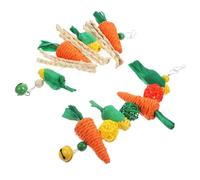 PEPLAYTAL 2Pcs Rabbit Chew Carrot and Corn Molar Chewing Playthings for Hamsters Guinea Pigs and Rabbits Natural Tooth Grinding Fun Pet Accessories to Reduce Boredom and Promote Random Color
