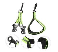 PEPLAYTAL 2pcs Reflective Firefighter Glove Straps with Strong Clips Elastic Safety Bands for Secure Glove Storage Heavy-duty Design for Firefighters and High-altitude Workers Visible Green