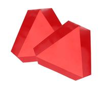 PEPLAYTAL 2pcs Reflective Triangle Slow Moving Vehicle Sign with Self-adhesive Backing Safety Warning for Cars Trucks Trailers Aluminum Road Safety Signs