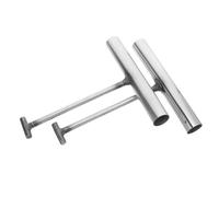 PEPLAYTAL 2pcs Shaped Manhole Cover Lifter Hooks Heavy Duty Puller for Sewer Drain Up Door Wear-Resistant Manhole Lifting Tool with Comfortable Grip for Maintenance and Outdoor Use