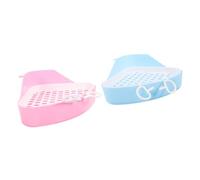 PEPLAYTAL 2Pcs Small Animal Toilet for Hamster Rabbit Guinea Pig Durable Pet Potty for Litter Training Indoor Spaces and Gardens