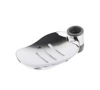 PEPLAYTAL 2Pcs Soap Holder for Shower Bar Practical Abs Soap Dish with Hollow Drain Design Portable Lightweight Tray for Bathroom Kitchen Silver Diameter