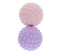 PEPLAYTAL 2pcs Soft Silicone Trigger Point Massage Balls for Body and Foot Muscle Relief Small Fascia Rollers for Yoga Fitness Rehabilitation Pink and Purple