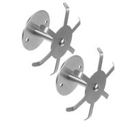 PEPLAYTAL 2pcs Stainless Steel Rotatable Kitchen Hooks Under Cabinet Mount Rotating Sundries Hanger for Utensil Organization and Space-Saving Storage in Kitchen and Bathroom