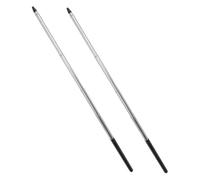 PEPLAYTAL 2pcs Stainless Steel Telescopic Teachers Pointer Smooth Extendable Handheld Whiteboard Tool Stylus Pen for Classroom Presentations and Reading