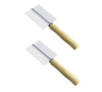 PEPLAYTAL 2Pcs Wooden Pet Grooming Comb Durable Fine Teeth Cat Dog Comb for Gentle Grooming Reduces Static Removes Tangles Knots Dirt Essential Tool for Pet Care