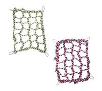 PEPLAYTAL 2pcs Woven Climbing Net for Parrots Hamsters and Squirrels Pet Play Space Fun Hammock Design for Safe Material for Happy and Healthy Playtime
