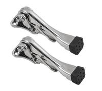 PEPLAYTAL 2pcs Zinc Alloy Foot Kick Door Stopper Semi-Automatic Adjustable Door Retainer for Quiet Secure Spaces Compatibility for Home Office Commercial Use