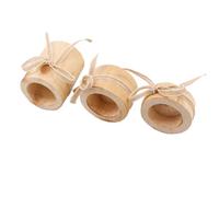 PEPLAYTAL 3 Pcs Wooden Candle Holders with Khaki Rope Elegant High Cylinder Pillar Stand for Home and Festival Decor Handmade Rustic Tealight Holder for Wedding Table Centerpiece and Party
