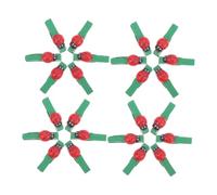 PEPLAYTAL 30pcs Mini Wooden Photo Clips Ladybug Style Small Card Pegs for Photos Paper Crafts DIY Memo Holder Secure Grip Compact for Decoration and Organization