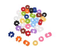 PEPLAYTAL 36PCS Silicone Wine Glass Identifiers Flexible Reusable Drink Markers with Secure Fit for Cocktail Martini and Flute Glasses Multi-colored Charms for Bar Party Christmas and