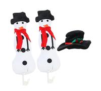 PEPLAYTAL 3Pcs Car Ornament Snowman Decoration Premium Pleuche Material Festive Xmas Car Decor Party Prop for Vehicle Embellishment Christmas Spirit