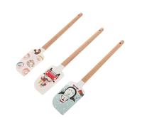 PEPLAYTAL 3pcs Christmas Baking Scraper Christmas Spatula Cake Frosting Spatula Kitchen Utensils Xmas Dish Scraper Kitchen Silicone Snowman Baking Utensil Dressing