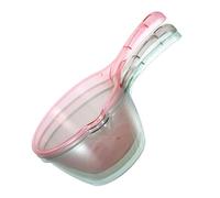 PEPLAYTAL 3pcs Kitchen Water Ladle with Long Handle Multipurpose Transparent Water Scoop for Bathing Cooking Gardening and Outdoor Use Portable and Easy to Clean Includes Pink Light Green