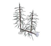 PEPLAYTAL 3pcs Mini Christmas Tree on The Snow Mini Bottle Brush Tree Christmas Table Crafts