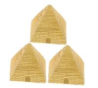 PEPLAYTAL 3pcs Mini Egyptian Pyramid Model Realistic Resin Ornaments for Desk Decor Ancient Sand Table Miniature Landscape Garden Accessories