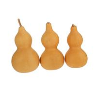 PEPLAYTAL 3pcs Natural Gourd Ornament Handmade Feng Shui Cucurbit Decor for Home Office Desktop Embellishment Stable Craft Decoration