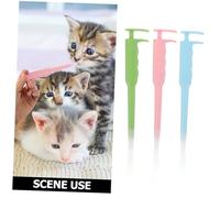 PEPLAYTAL 3pcs Pet Pill Shooter with Soft Silicone Tips Push Action Dispenser for Cats Puppies and Small Animals Easy to Clean and Comfortable Medication Feeding Tool
