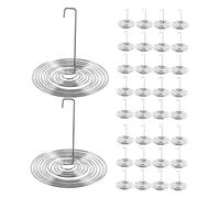 PEPLAYTAL 40pcs Stainless Steel Spring Teapot Spout Filters Tea Strainers for Loose Leaf Fine Mesh Tea Drainers for Easy Clean Kitchen Accessories for Teapots