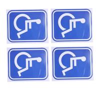 PEPLAYTAL 4pcs Adhesive Disabled Wheelchair Symbol Stickers for Cars Windows Practical Disability Decals for Restrooms Elevators and Public Access Easy to Install